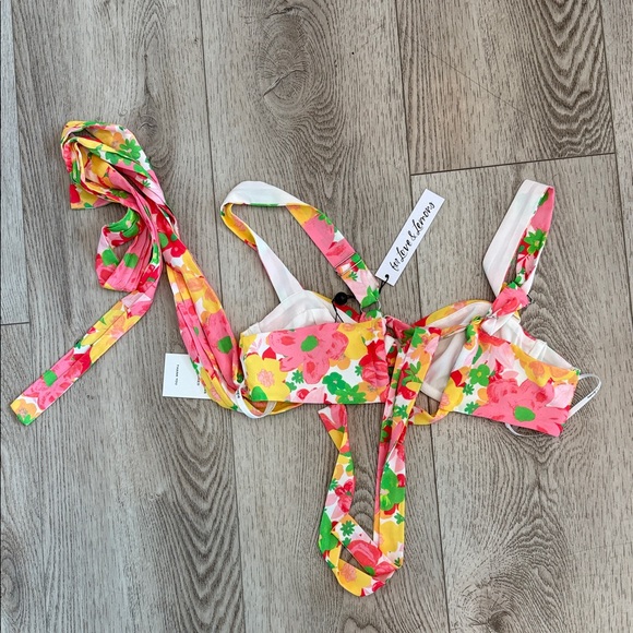 For Love And Lemons Vibrant Floral Bra Blouse large - Picture 4 of 10